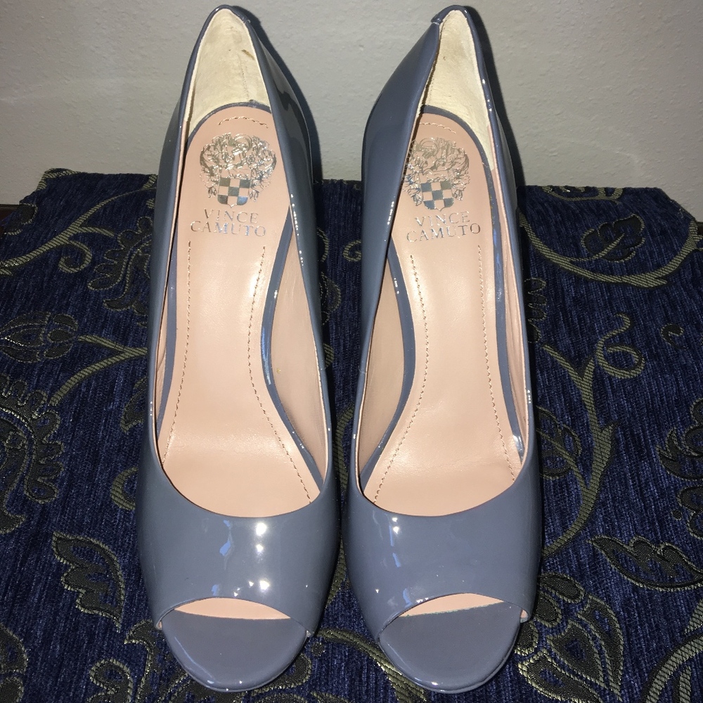Vince Camuto Patent Peep-toe Heels